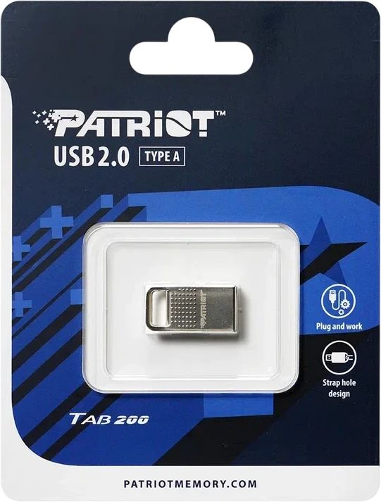 картинка USB накопитель 64Gb Patriot TAB 200 USB 2.0 Type-A Grey Mini (PSF64GT200S2U) от магазина КомпьютерЦентр