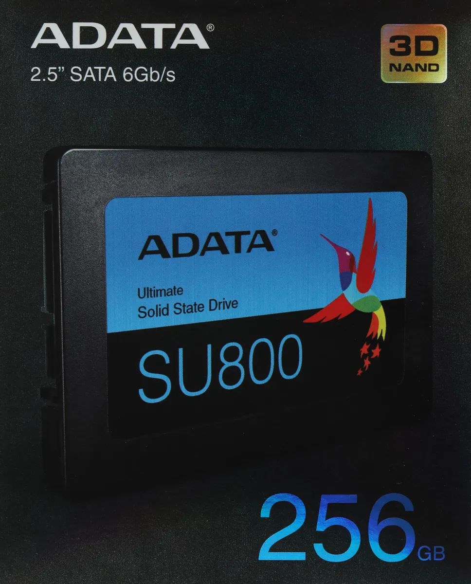 картинка SSD накопитель 256Gb 2.5'' A-Data Ultimate SU800 SATA III R/ W 560/ 520 (ASU800SS-256GT-C) от магазина КомпьютерЦентр