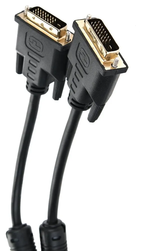 картинка Кабель DVI-D--DVI-D Dual link 25M/ 25M, экран, феррит.кольца, 1.8м Telecom (TCG441D-1.8M) от магазина КомпьютерЦентр