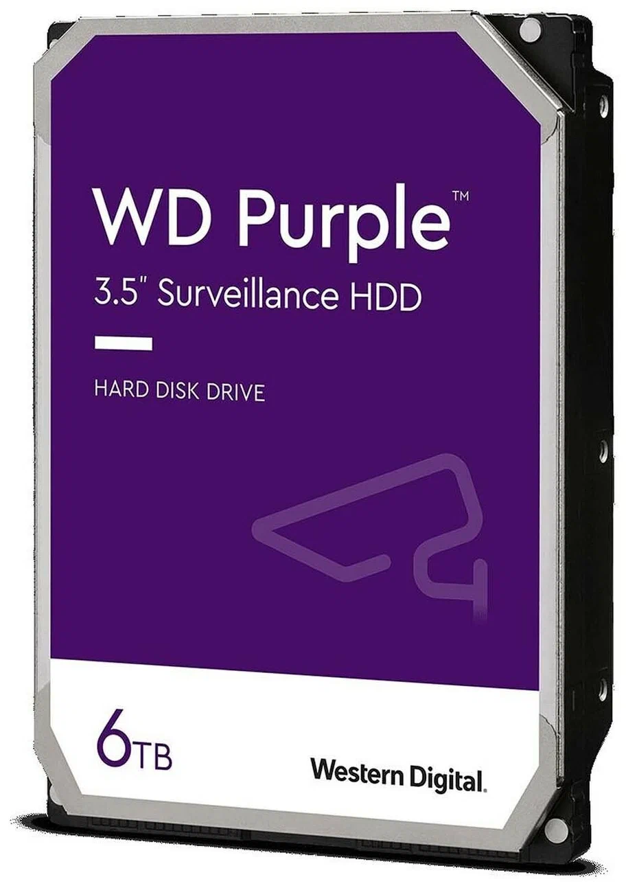 картинка HDD 6.0Tb WD 3.5'' Purple SATAIII 5400 rpm; 64 Mb cache; WD60EJRX от магазина КомпьютерЦентр