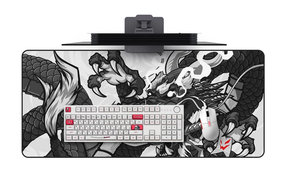 картинка Коврик для мышки ARDOR GAMING GM-XL Asia Dragon Black and White 900x400x4mm от магазина КомпьютерЦентр