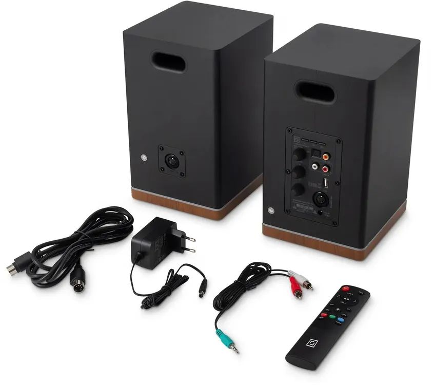 картинка Колонки Bluetooth Oklick OK-605A, 2.0, черный от магазина КомпьютерЦентр