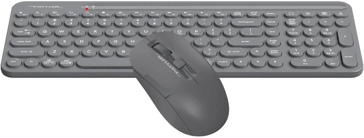 картинка Комплект A4tech Fstyler FG3300 Air2; Wireless Multimedia Gray 2000dpi (FG3300 Air2 Grey) от магазина КомпьютерЦентр