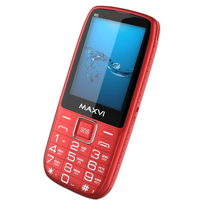 картинка Телефон мобильный Maxvi B32 Red 3.2'' от магазина КомпьютерЦентр
