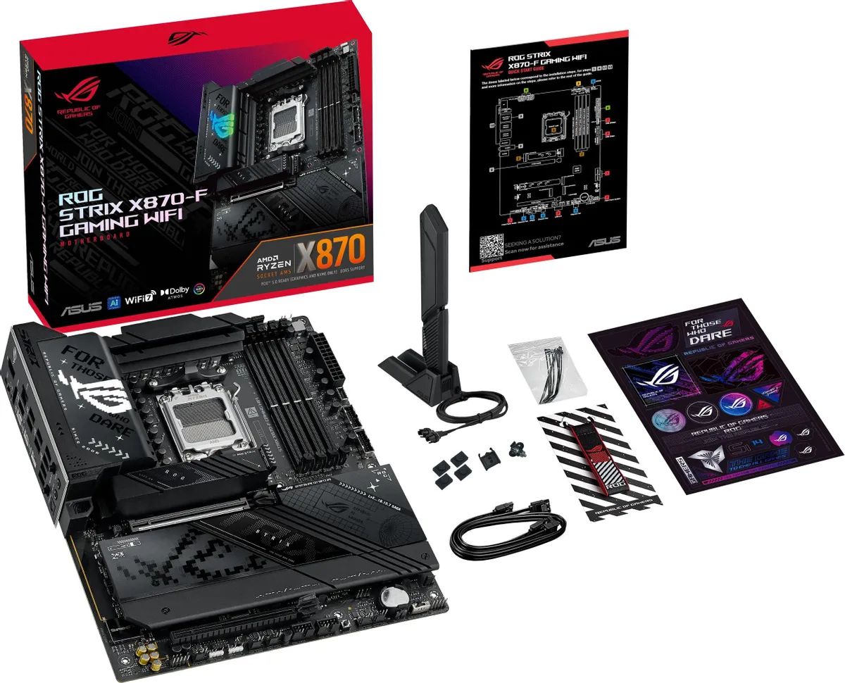 картинка Материнская плата ASUS ROG STRIX X870-F GAMING WIFI AM5, ATX от магазина КомпьютерЦентр