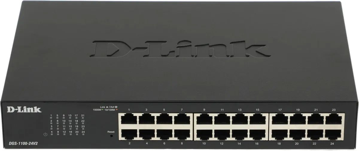 картинка Switch 24-port D-Link DGS-1100-24V2/ A2A, 24x1 Гбит/ с, настраиваемый от магазина КомпьютерЦентр