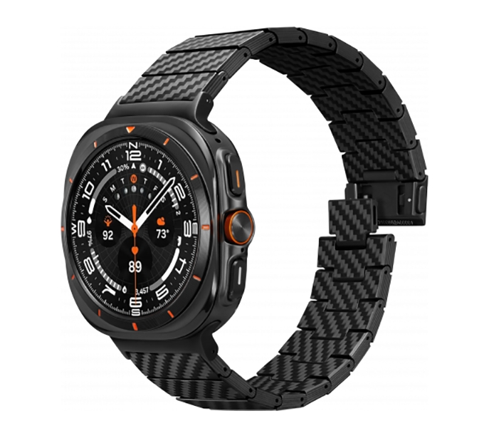 картинка Браслет PITAKA Carbon Fiber Modern для Samsung Galaxy Watch Ultra, чёрно/ серый (полоска) от магазина КомпьютерЦентр