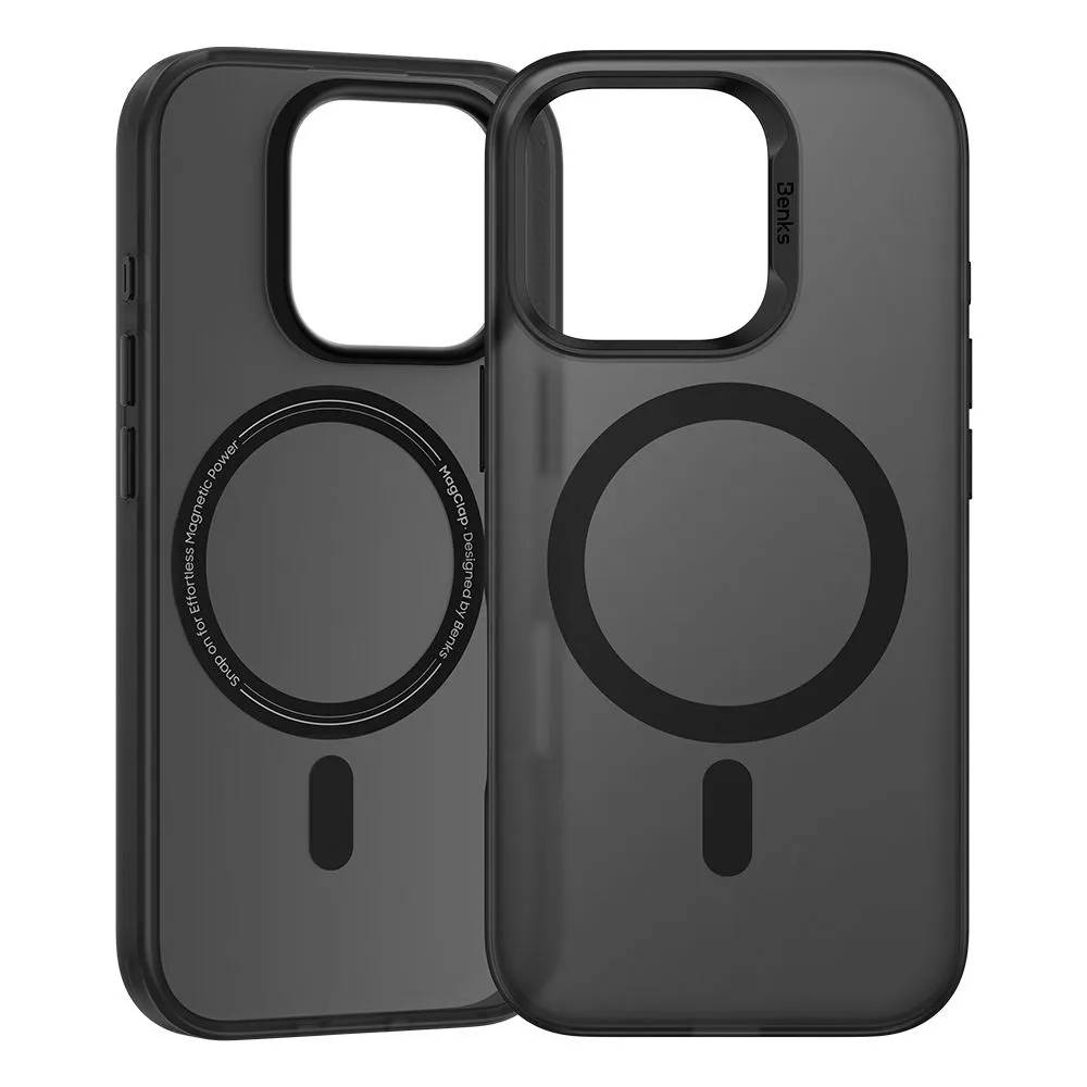 картинка Чехол силиконовый Benks Lucid Armor Case (MagSafe) для iPhone 16 Pro 6.3'', цвет черный (Black) от магазина КомпьютерЦентр