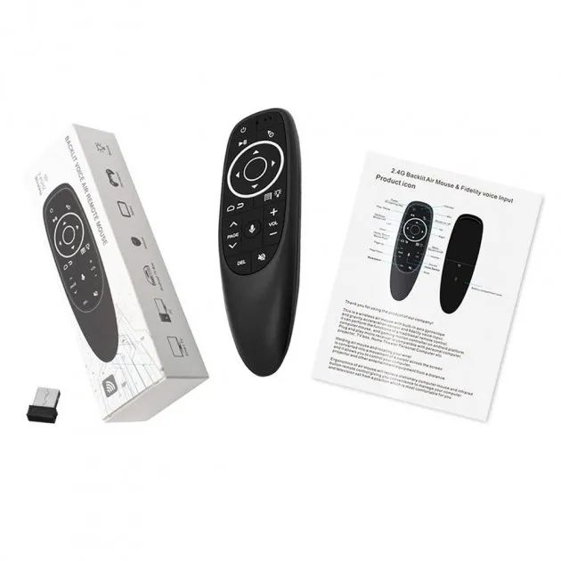 картинка Голосовой пульт ДУ с гироскопом и подсветкой G10S PRO Air Mouse для Android TV от магазина КомпьютерЦентр