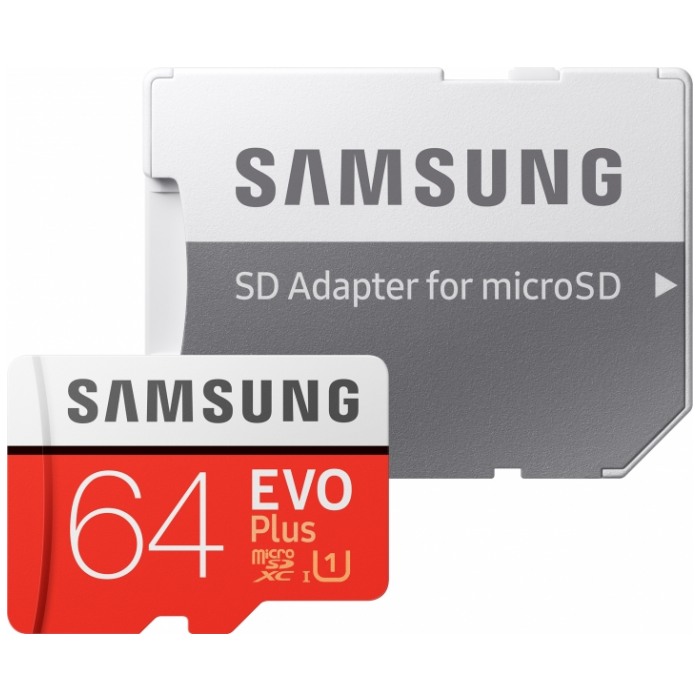 картинка Карта памяти Samsung 64Gb microSDXC EVO PLUS + SD Adapter (MB-MC64HA/RU) от магазина КомпьютерЦентр