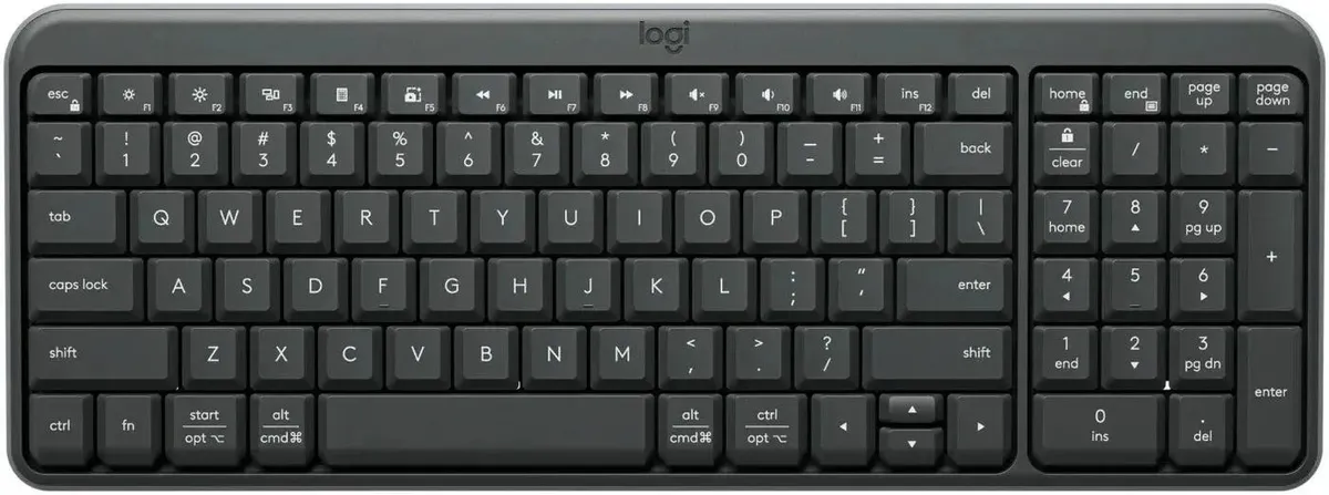 картинка Клавиатура Logitech K250 Graphite Wireless оригинальная заводская гравировка RU/ LAT (920-013452) от магазина КомпьютерЦентр