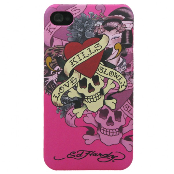 картинка Чехол Ed Hardy Tattoo Case Love Kills Slowly Pink for iPhone 4 (EH1016) от магазина КомпьютерЦентр