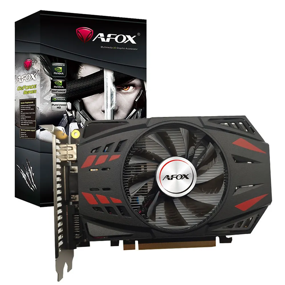 картинка Видеокарта 2Gb DDR5 GeForce GT730 AFOX Single Fan (AF730-2048D5H5-V2) от магазина КомпьютерЦентр