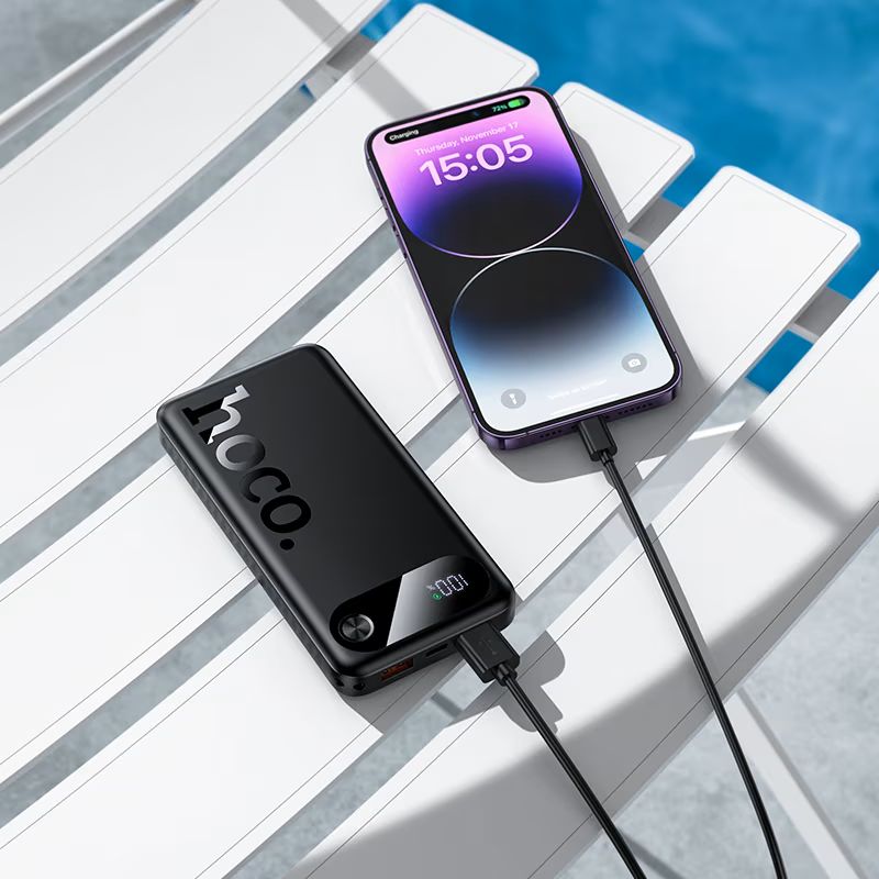 картинка Внешний аккумулятор Hoco J154 Victorious 22.5W+PD20W fully compatible power bank (10000mAh) black от магазина КомпьютерЦентр