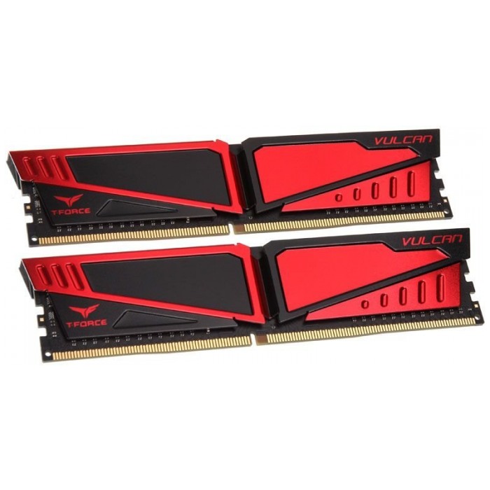 картинка Набор модулей памяти Team DIMM DDR4 16Gb (2x8Gb) 3000MHz PC4-24000 T-Force Vulcan Red CL16-18-18-38 (TLRED416G3000HC16CDC01) от магазина КомпьютерЦентр