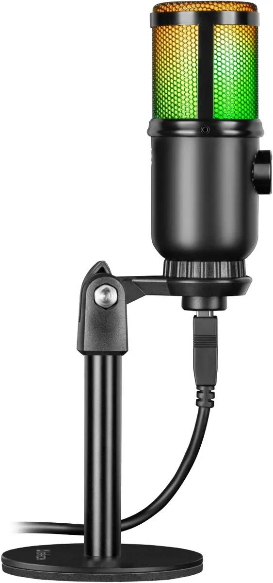 картинка Игровой стрим микрофон Defender Glow GMC 400 USB (64640) от магазина КомпьютерЦентр