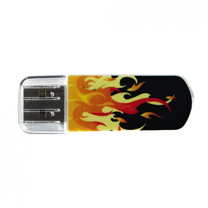 картинка Флешка USB Verbatim 8Gb Store n Go Mini Elements Fire Orange/ Рисунок (98158) от магазина КомпьютерЦентр
