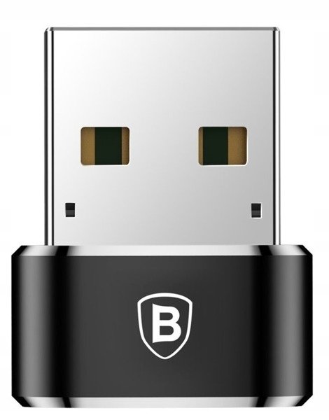 картинка Переходник Baseus OTG mini Type-C Female to USB Male Adapter 5A Black (CAAOTG-01) от магазина КомпьютерЦентр