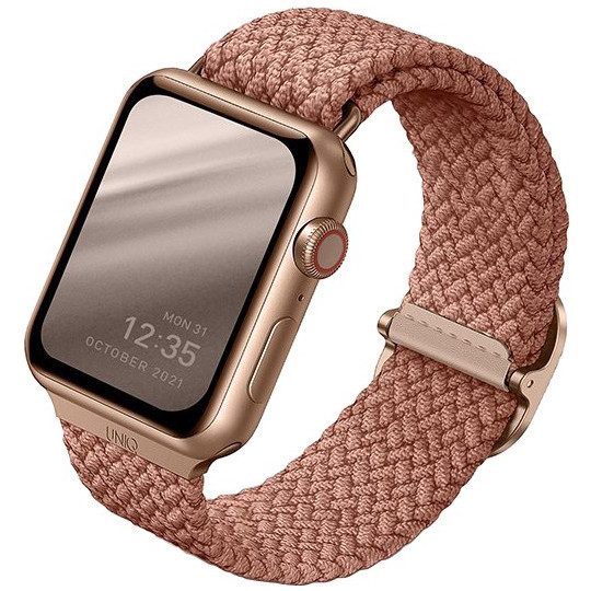 картинка Плетеный ремень Uniq ASPEN для Apple Watch 41/ 40/ 38, цвет розовый (Pink) 40MM-ASPPNK от магазина КомпьютерЦентр