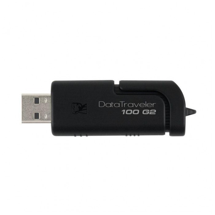 картинка Флешка USB Kingston DataTraveler100 G2 16Gb Black (DT100G2/16GB) от магазина КомпьютерЦентр