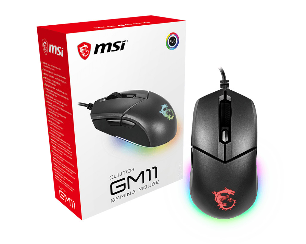 картинка Мышка MSI Clutch GM11 черная (S12-0401650-CLA) от магазина КомпьютерЦентр