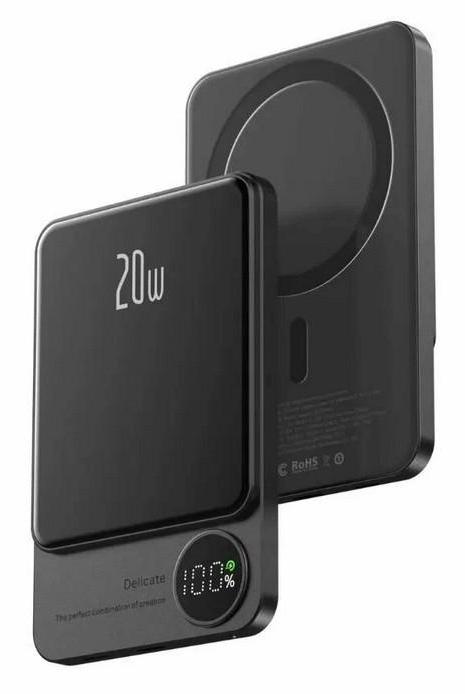картинка Внешний беспроводной Power Bank с MagSafe Q9 20W 5000mah Black от магазина КомпьютерЦентр