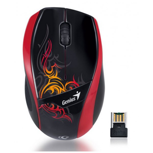 картинка Мышка Genius DX-7010 Wireless Tattoo Red (31030074108) от магазина КомпьютерЦентр
