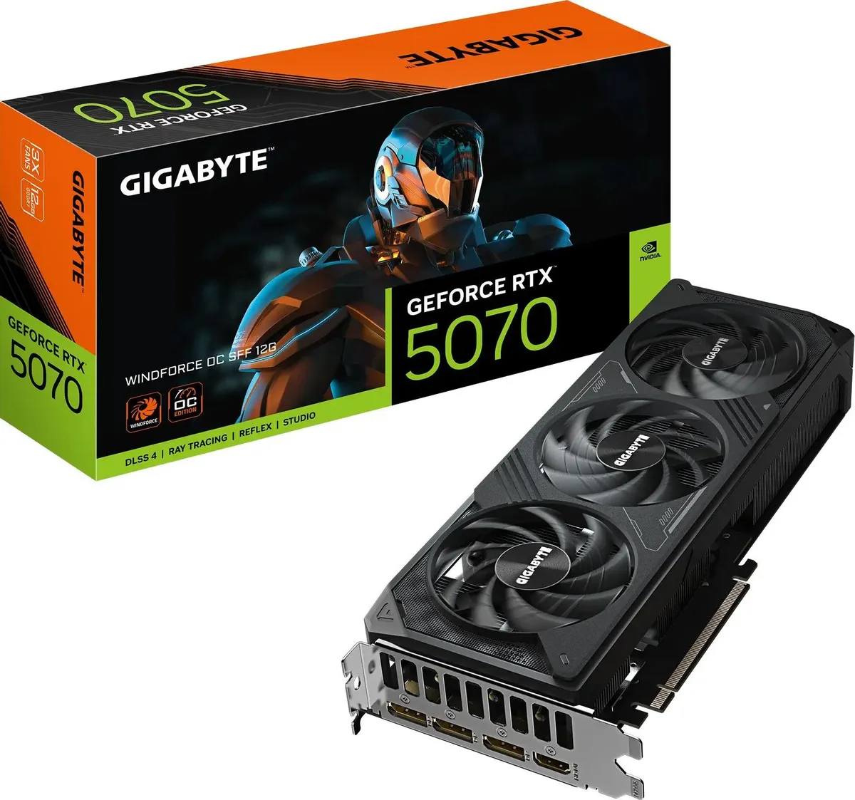 картинка Видеокарта 12Gb GDDR7 GeForce RTX 5070 Gigabyte WINDFORCE OC SFF (GV-N5070WF3OC-12GD) от магазина КомпьютерЦентр
