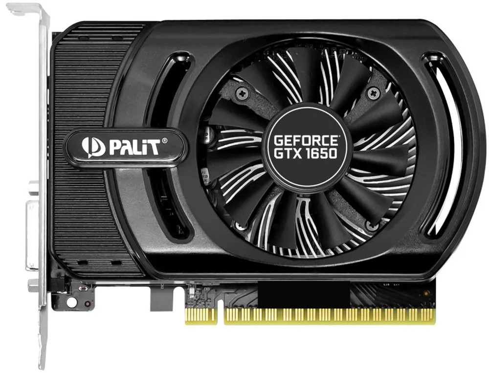 картинка Видеокарта 4Gb DDR5 GeForce GTX1650 Palit StormX (NE51650006G1-1170F) от магазина КомпьютерЦентр