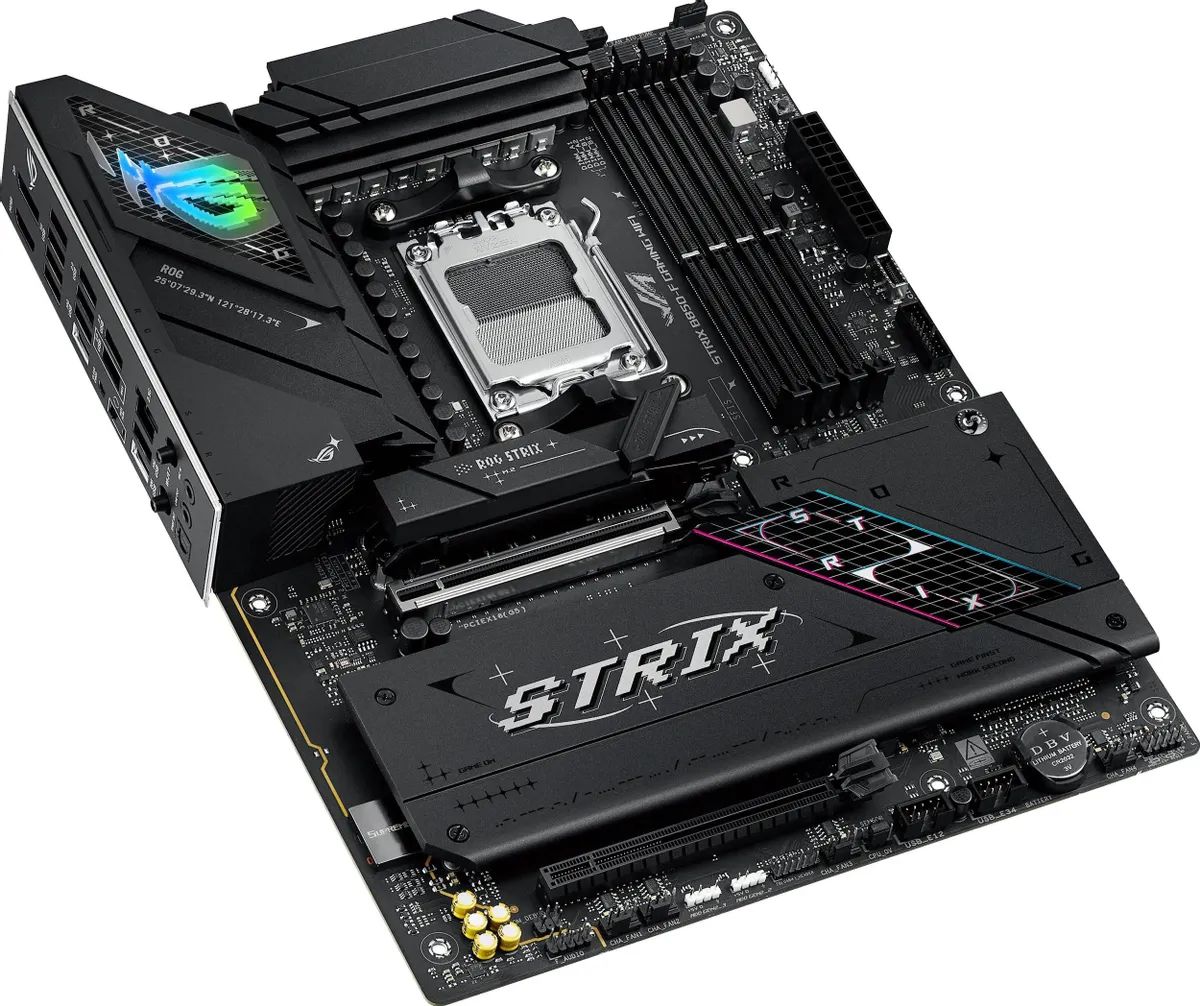 картинка Материнская плата ASUS ROG STRIX B850-F GAMING WIFI, AM5, ATX от магазина КомпьютерЦентр