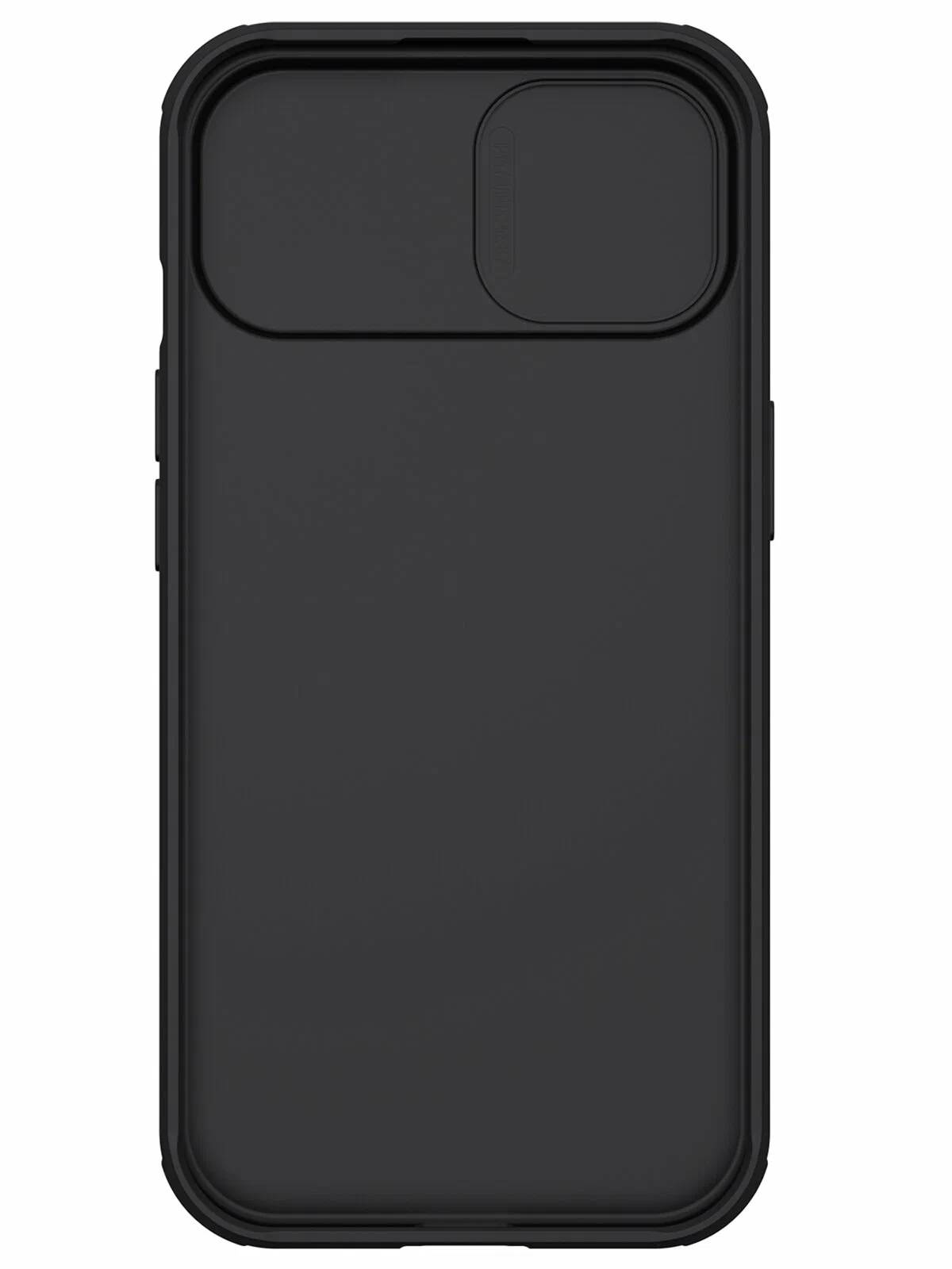картинка Чехол-накладка Nillkin CamShield Pro Case защитной шторкой для iPhone 15, черный от магазина КомпьютерЦентр