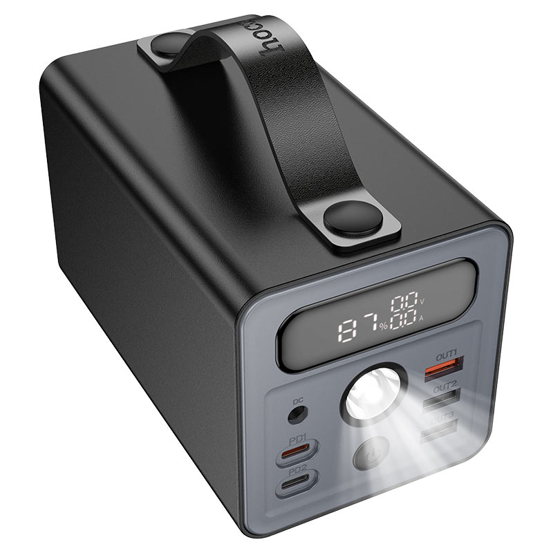картинка Внешний аккумулятор HOCO J138 Distant 22.5W+PD20W+DC12V multi-function power bank (60000mAh) black от магазина КомпьютерЦентр