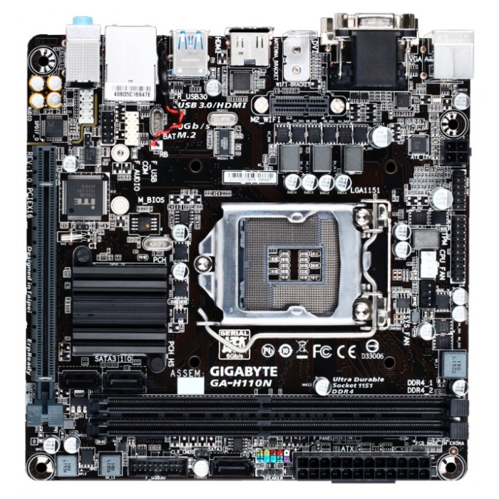 картинка Материнская плата Gigabyte GA-H110N (GA-H110N) от магазина КомпьютерЦентр