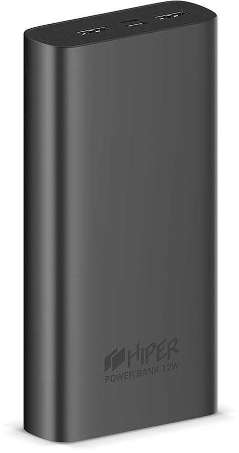 картинка Дополнительный внешний аккумулятор Hiper Metal20K 20000mAh 2.4A 2xUSB Space Gray (Metal 20K Space Gray) от магазина КомпьютерЦентр