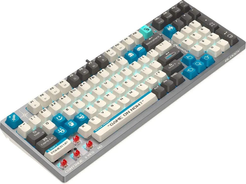 картинка Клавиатура A4Tech Bloody S98 Pixels Blue механическая серый/ бежевый USB for gamer LED (S98 Pixels Blue) от магазина КомпьютерЦентр