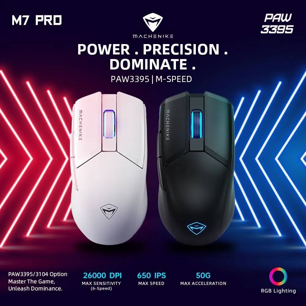 картинка Мышка проводная/ беспроводная Machenike M7 PRO black от магазина КомпьютерЦентр