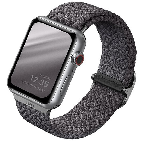 картинка Плетеный ремень Uniq ASPEN для Apple Watch 49/ 45/ 44/ 42, цвет серый (44MM-ASPGRY) от магазина КомпьютерЦентр