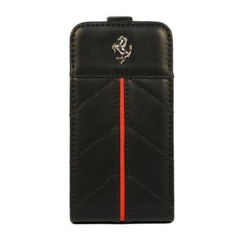 картинка Чехол CG Mobile Ferrari Leather Flap Case California Collection Black/ Red for iPhone 5 (FECFFL5B) от магазина КомпьютерЦентр