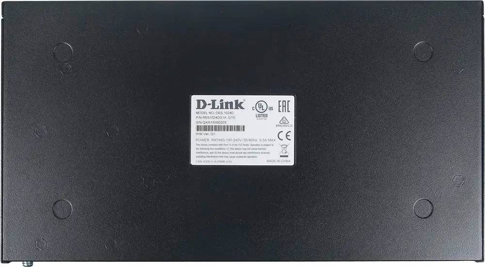 картинка Switch 24-port D-Link DES-1024D/ G1A 24x100Mb неуправляемый от магазина КомпьютерЦентр