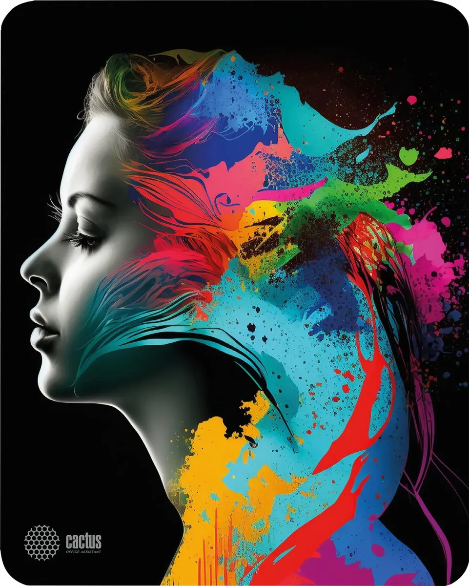 картинка Коврик для мыши Cactus Color paint 300x250x3мм (CS-MP-D08M) от магазина КомпьютерЦентр