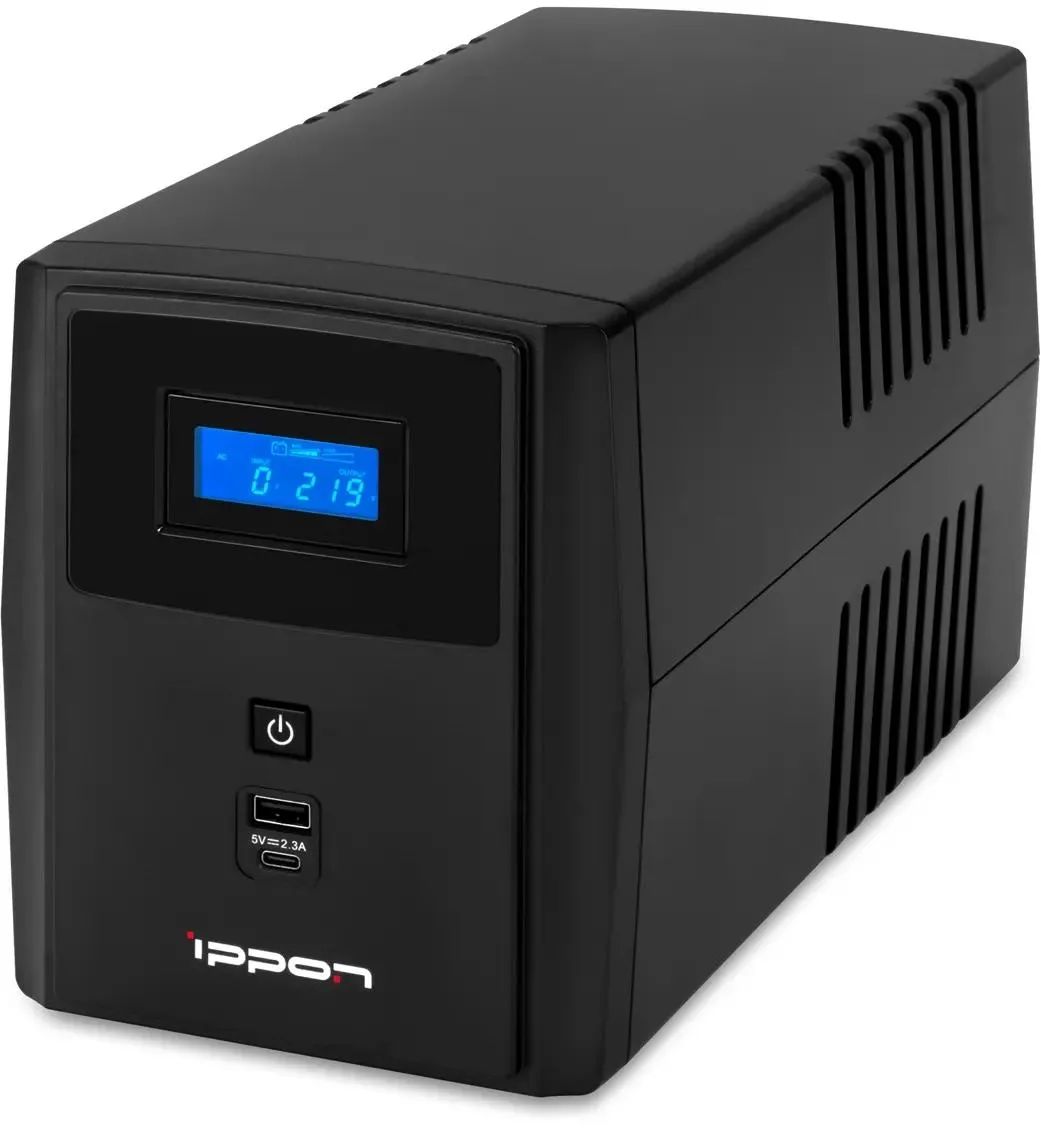 картинка ИБП Ippon Smart Power Pro II 1600 960Вт 1600BA Black (1005588) от магазина КомпьютерЦентр