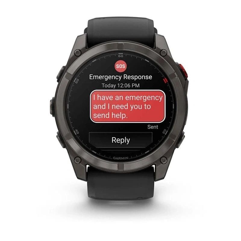 картинка Смарт-часы Garmin Fenix 8 PRO Amоled Sаpphire 51 mm Саrbon Gray DLC with Вlaсk/ Pеbblе Grаy Silicone Bаnd Amoled от магазина КомпьютерЦентр