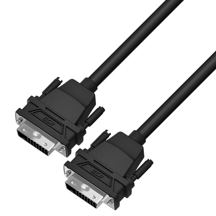 картинка Кабель DVI-D 5.0m, черный, OD 8.5mm, 28/ 28 AWG, DVI/ DVI, 25M/ 25M, двойной экран (GCR-DM2DMC-5.0m) от магазина КомпьютерЦентр