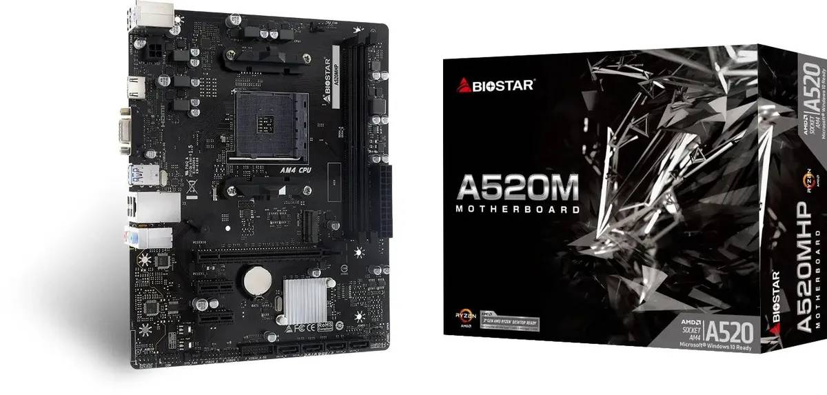 картинка Материнская плата Biostar A520MHP Soc-AM4 AMD A520 2xDDR4 mATX от магазина КомпьютерЦентр