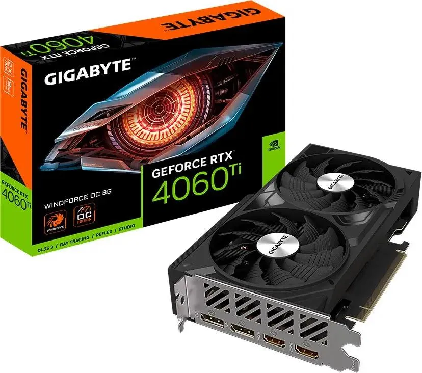 картинка Видеокарта 8Gb GDDR6 GeForce RTX 4060TI (GV-N406TWF2OC-8GD) от магазина КомпьютерЦентр