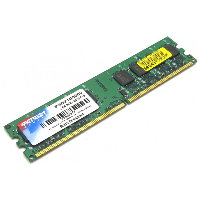 картинка Оперативная память Patriot DIMM DDR2 2Gb 800MHz PC2-6400 от магазина КомпьютерЦентр