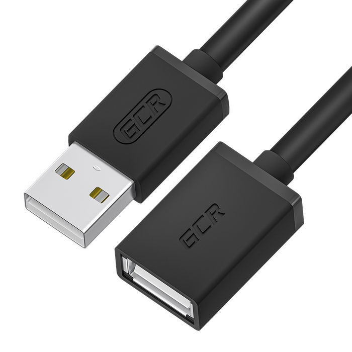 картинка Кабель USB 2.0 A->F - 0.5 м Greenconnect (GCR-UEC6M-BB2S-0.5m) Black, 28/ 28 AWG от магазина КомпьютерЦентр