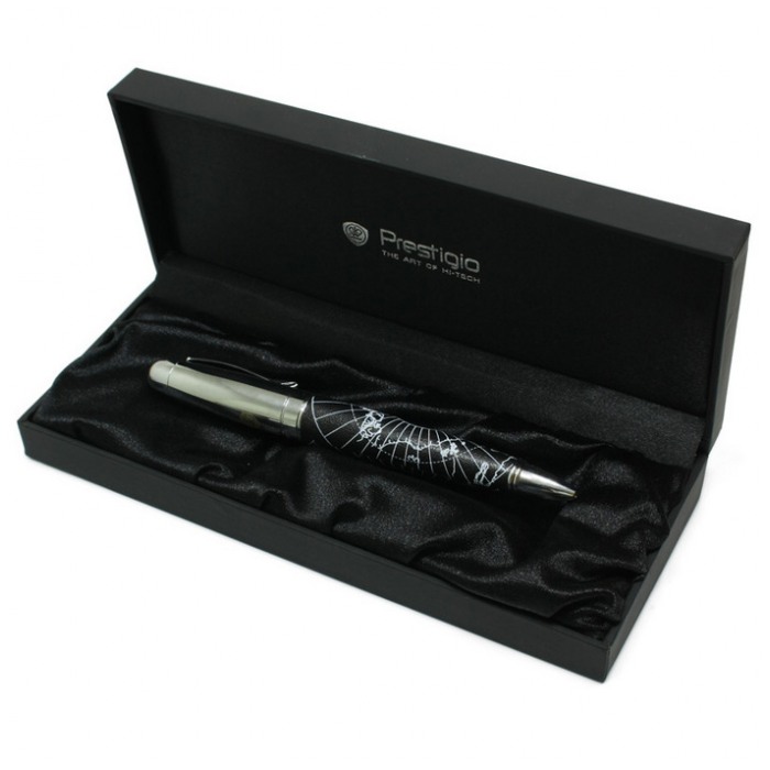 картинка Флешка USB Prestigio 8Gb Pen Flash Drive Кожа Black Map with white line (PFD4BK08A) от магазина КомпьютерЦентр