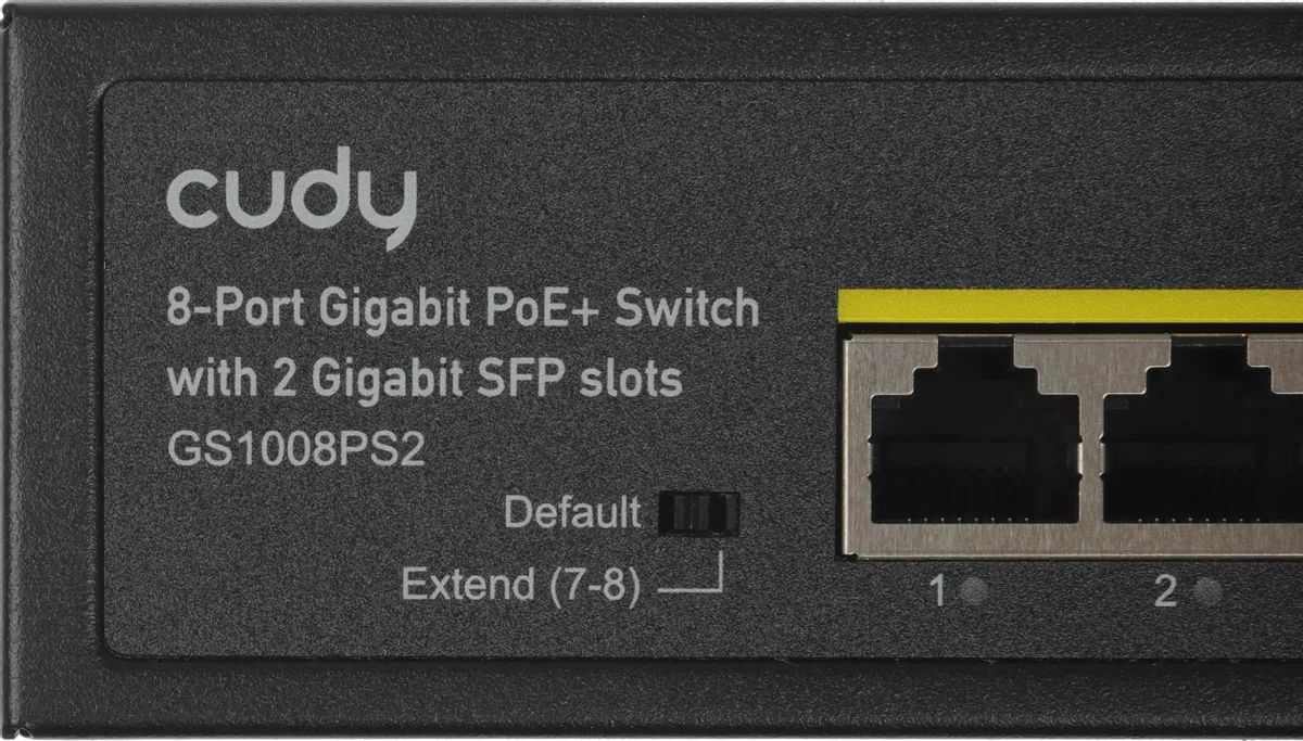 картинка Switch 8-port Cudy GS1008PS2 (L2) 8x1 Гбит/ с 2SFP 8PoE+ 120W неуправляемый от магазина КомпьютерЦентр