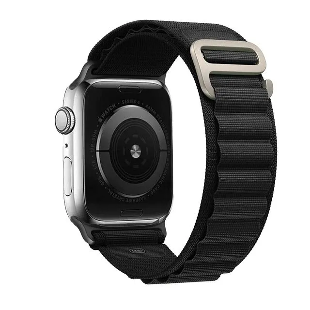 картинка Ремешок для часов Apple Watch 8 Ultra 49mm, нейлон, черный от магазина КомпьютерЦентр